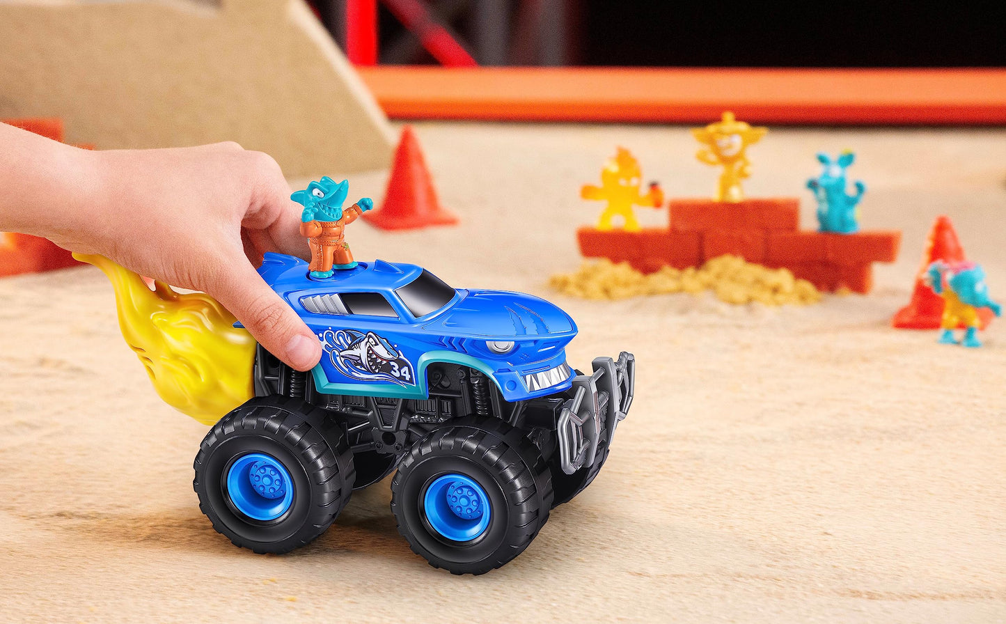 SHOSHERS Monster Truck Surprise (Dino Truck) de Zuru Boys con 25 sorpresas Monster Monster Truck Sorpresa Smash Slime Sand Composeds Discovery