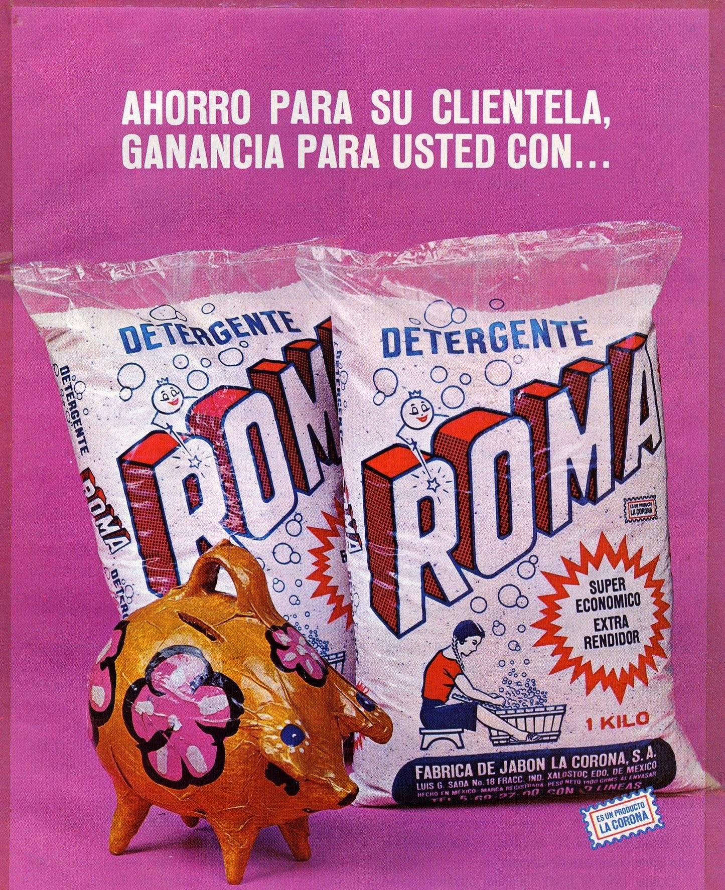 Roma - Detergente Roma Caja con 10 bolsas de 1 Kg