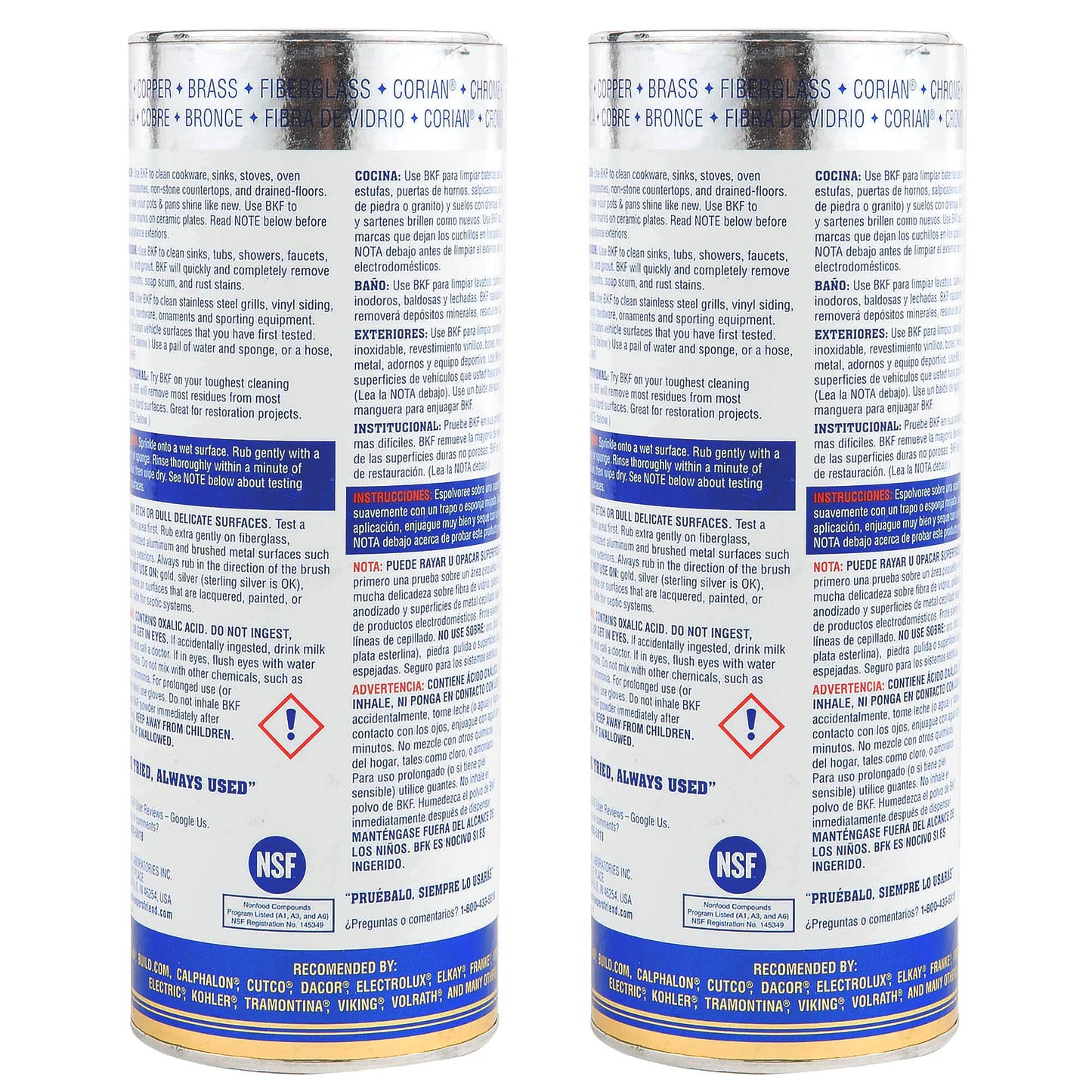 Bar Keepers Friend Powdered Cleanser & Polish 21-Ounces (2-Pack)