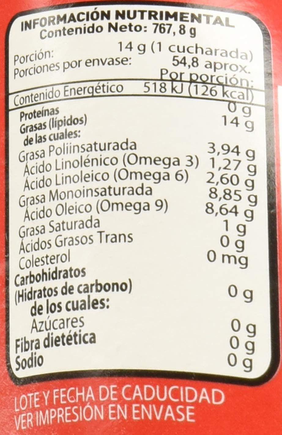 Capullo Aceite de Canola, 840 ml