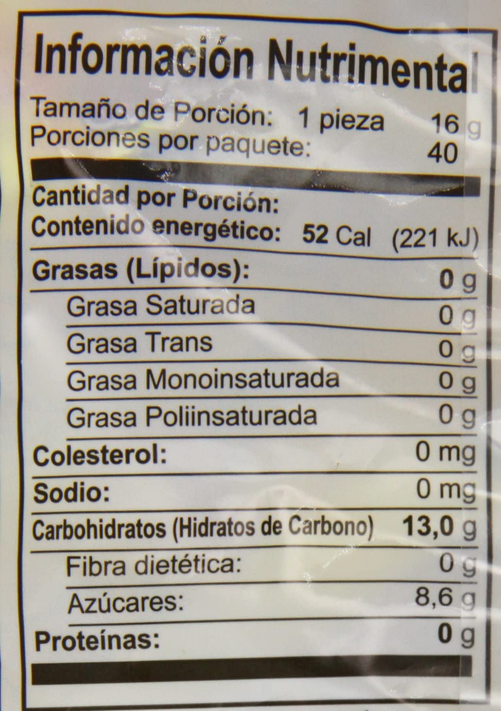 Vero Caramelo mexicano - 40 Piezas, 640 g