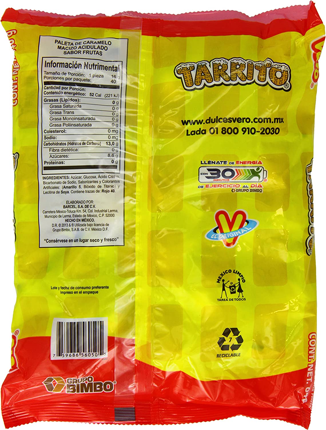 Vero Caramelo mexicano - 40 Piezas, 640 g