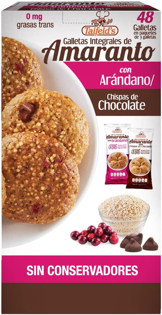 Galletas de Amaranto con arándanos/chispas de chocolate