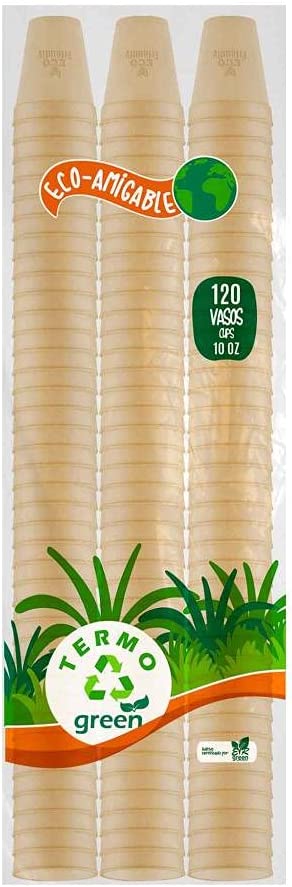 Vaso desechable Biodegradable Termo Green Bio de 10 oz
