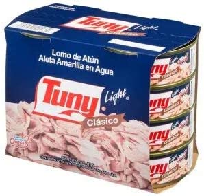 Tuny Lomo De Atun, Aleta Amarilla En Agua - 8 latas de 140 gr