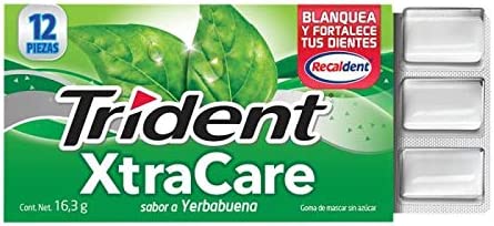 Trident, Xtra Care 12'S Yerbabuena, 195.8 Gramos