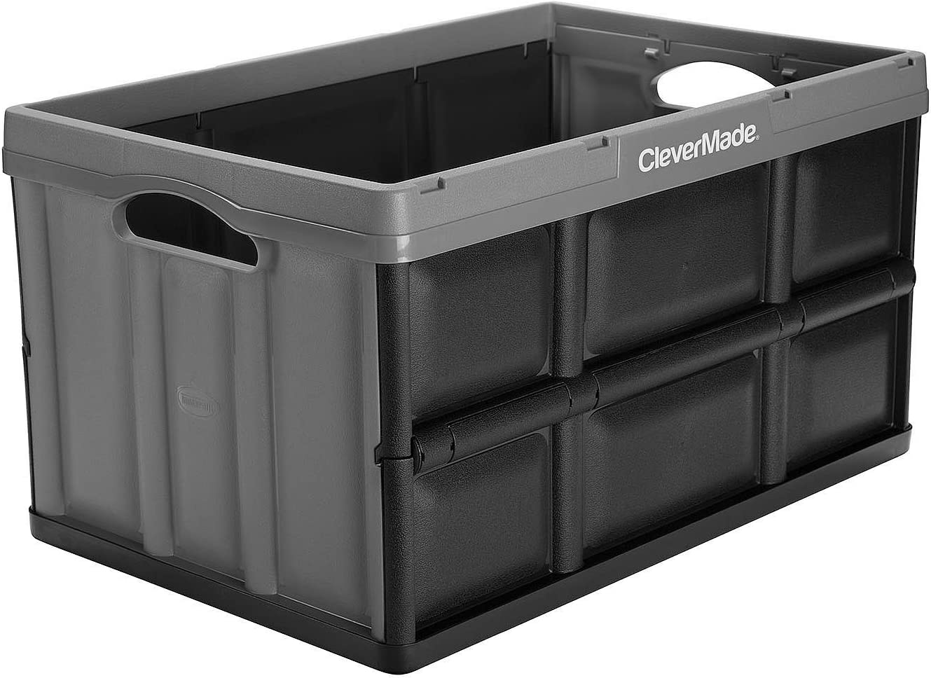 CleverMade - Papelera plegable (62 L), color gris
