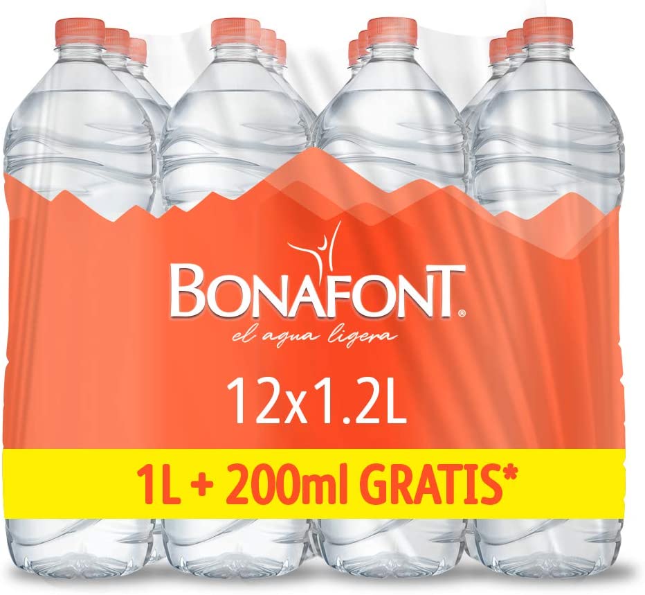 Agua Natural Bonafont 1.2L 12 Pack