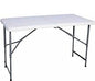 Lifetime - mesa de resina plegable(medidas 122 cm x 60 cm x52 cm, color blanca