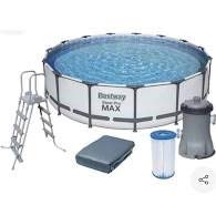 Bestway - alberca redonda bestway steel pro max (4.57 m 15*-1.07 m altura,reforzada con pvc)