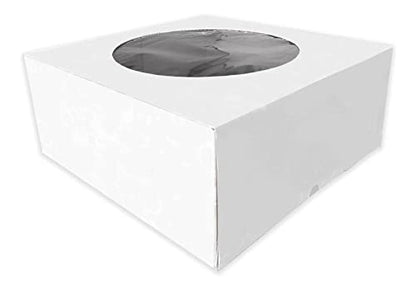 em-pack - 20 Cajas Para Pastel 30 X 30 X 12 Microcaple C Ventana 24070