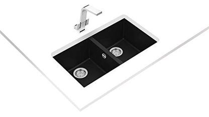 Teka Tegranite+ Kitchen Sink SQUARE 2B 760 TG Undermount, 2 Bowls, Bacteria-free surface very easy to clean, 80cm base unit