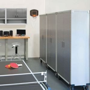 Seville Classics - UltraHD - Armario de almacenamiento alto - Acero inoxidable