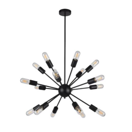 Empire Lighting - Lámpara Colgante LED Sputnik Andrómeda, Empire Lighting (focos incluidos). Lampara de Techo Negra, Moderna de 18 luces LED