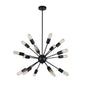 Empire Lighting - Lámpara Colgante LED Sputnik Andrómeda, Empire Lighting (focos incluidos). Lampara de Techo Negra, Moderna de 18 luces LED