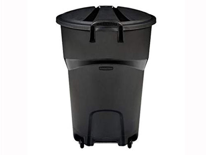 Rubbermaid Roughneck - Bote de basura de 121 litros negro, con ruedas y tapa