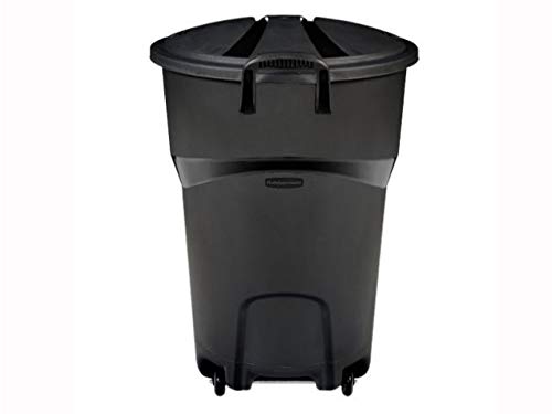 Rubbermaid Roughneck - Bote de basura de 121 litros negro, con ruedas y tapa