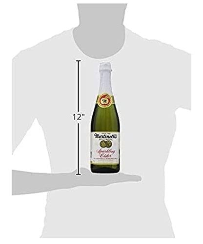 Martinelli's - Jugo de sidra de manzana espumante, botella de vidrio de 751.2 ml (paquete de 3, total de 2.3 l)