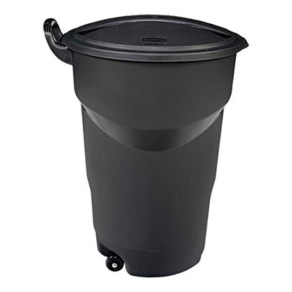 Rubbermaid Roughneck - Bote de basura de 121 litros negro, con ruedas y tapa