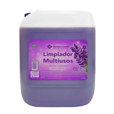 Member's Mark - Limpiador Tipo Fabuloso Member's Mark Aroma Lavanda 20 Lts + 1 cubre bocas lavable, reutilizable high performance Gratis