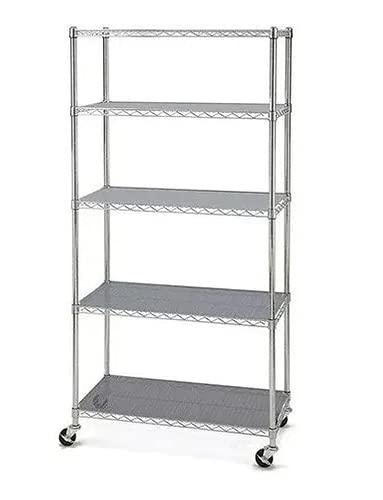 Members Choice - Members Choice Estante Anaquel Repisa Acero Cromado 5 Niveles con Llantas