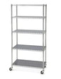 Members Choice - Members Choice Estante Anaquel Repisa Acero Cromado 5 Niveles con Llantas