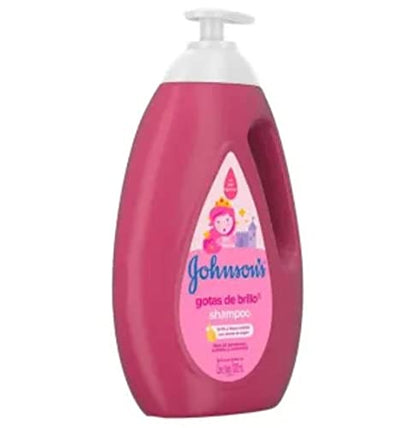 Johnson's - Johnson's gotas de brillo Shampoo, Bebés, 1000 ml, libre de parabenos, sulfatos y colorantes (Presentación puede variar)