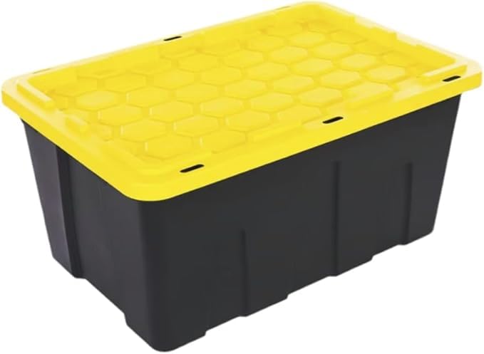 RIVARRO Kit De 2 Cajas De Almacenamiento Plástico Con Tapa, Almacenamiento, Material 100% Reciclado, 112 Litros, Caja Organizadora, 78cm x 52 cm x 37 cm