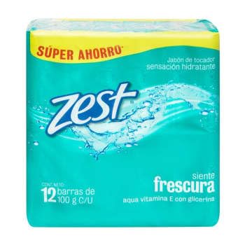 Zest - Zest Aqua. Jabon De Barra. 12 barras de 100 gramos cada uno