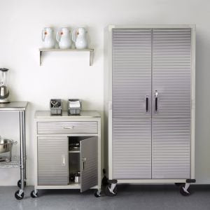 Seville Classics - UltraHD - Armario de almacenamiento alto - Acero inoxidable