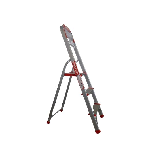 emtop Escalera DE Aluminio DE 3 PELDAÑOS, Ultra LIJERA DE 2.5KG, RESISTE hasta 150KG