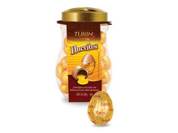 Turin Huevitos Chocolate con Leche Relleno de Licor Sabor Rompope, Vitrolero - 600 g