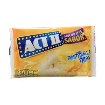 Act II - Palomitas para microondas 1.920 kilogramos. 24 bolsas de 80 gramos cada una. Sabor Mantequilla