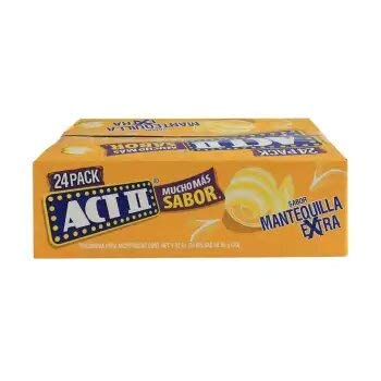 Act II - Palomitas para microondas 1.920 kilogramos. 24 bolsas de 80 gramos cada una. Sabor Mantequilla