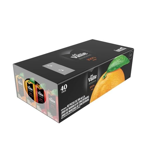 RIV Jugo DEL VALLE Sabor Naranja y Manzana 40 pzas 200 ml c/u