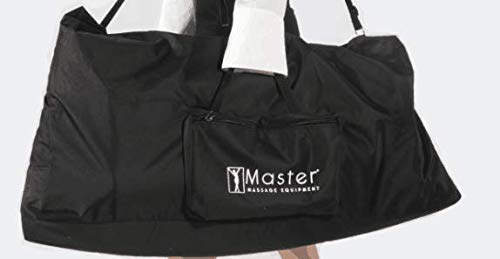 Master Massage Bedford - Silla portátil de Cuerpo Completo con Cuna Facial Ajustable, Ligera para SPA, Tatuaje, salón y Viajes, Viene con Estuche de Transporte, Acabado café