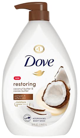 Dove, Body Wash Restoring, Jabón Liquido, Coco y Cacao, 30.6 Oz, 905ml