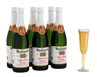 Martinelli's 25.4 oz sidra espumosa (paquete de 6)