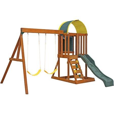 PREMIUM Play Sets Swing Ainsley – Listo para Montar, madera, multicolor