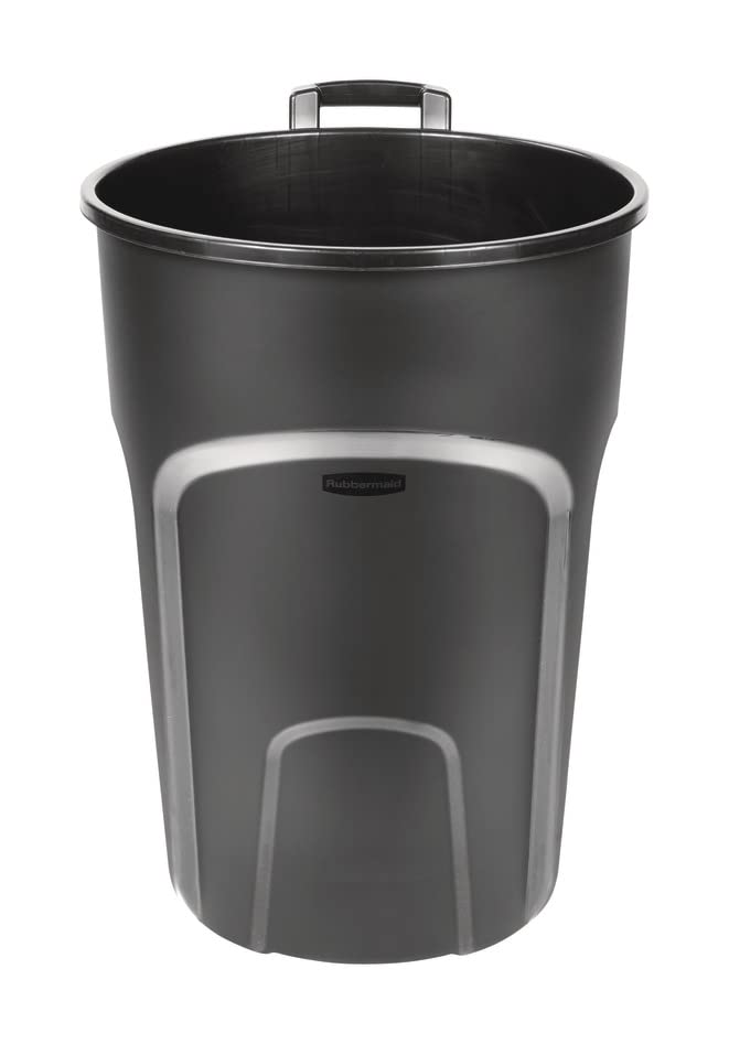 Rubbermaid Roughneck - Papelera enrollable, 32 galones, color negro