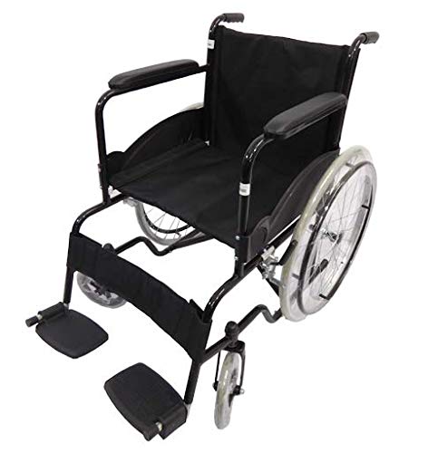 Mobicare Silla de Ruedas Adultos Plegable Ligera Economica Llanta Todo Terreno Comoda Freno de Mano Soporta hasta 135 kg