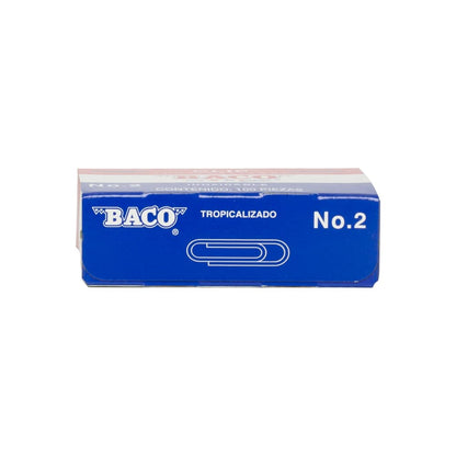 BACO Clip Tropicalizado Caja con 1000 clips tropizalizados sujetadores de hojas de alambre inoxidable gris plateado brillante sujetapapeles