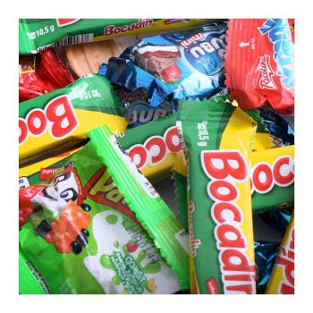 RICOLINO - RICOFIESTA 1.5KG DE RICOLINO | MEZCLA DE DULVES RICOLINO | MAS DE 100 PIEZAS DE BUBULUBU, PANDITAS, KRANKY, CORONADO