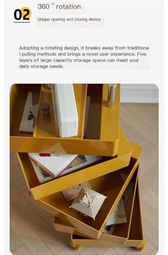 HJFSDFGD Mesa Auxiliar Giratoria De 360° con Cajones Móviles, Mesita De Noche Multifuncional, para Dormitorio Color : Verde, Tamaño : 42 * 32 * 72cm