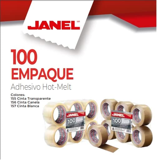 Janel - Cinta de empaque Janel transparente