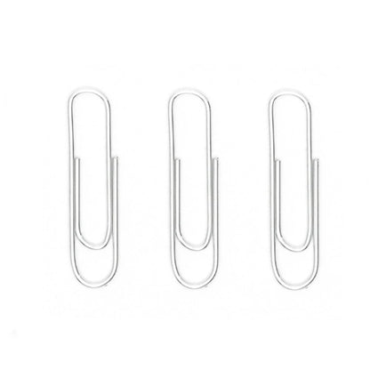 BACO Clip Tropicalizado Caja con 1000 clips tropizalizados sujetadores de hojas de alambre inoxidable gris plateado brillante sujetapapeles