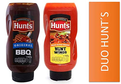 DUO HUNT´S Salsa Barbecue de 620g y Salsa para Alitas Bravas de 550g.