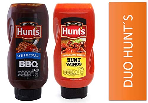 DUO HUNT´S Salsa Barbecue de 620g y Salsa para Alitas Bravas de 550g.