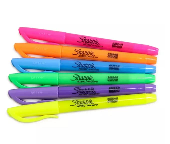 SHARPIE Accent, resaltadores, colores surtidos, paquete de 24