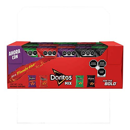 Doritos - Doritos – Pack x 30 piezas Totopos de Maíz Variedad de Sabores Nacho, Incógnita y Pizzerola, 54 gr